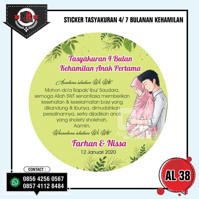 Download Stiker Syukuran 4 Bulanan Nomer 6