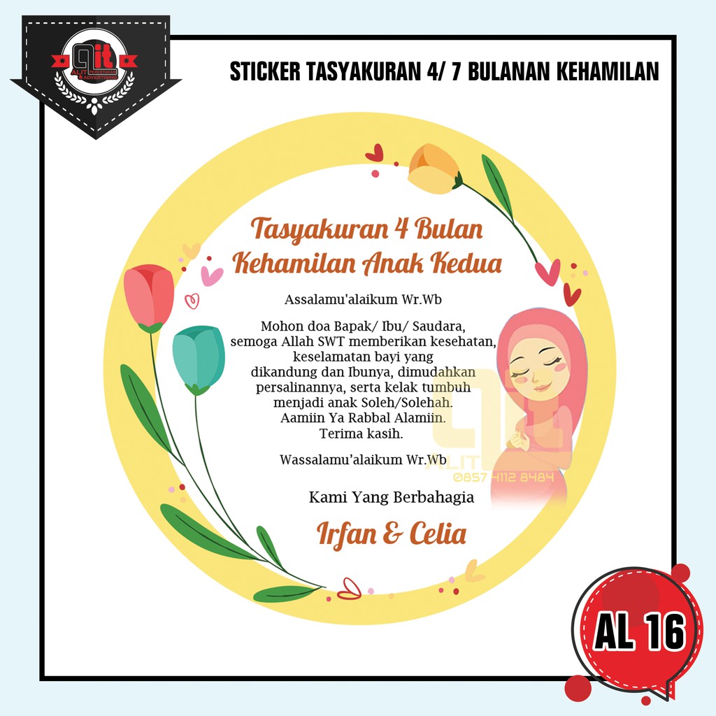 Detail Stiker Syukuran 4 Bulanan Nomer 7