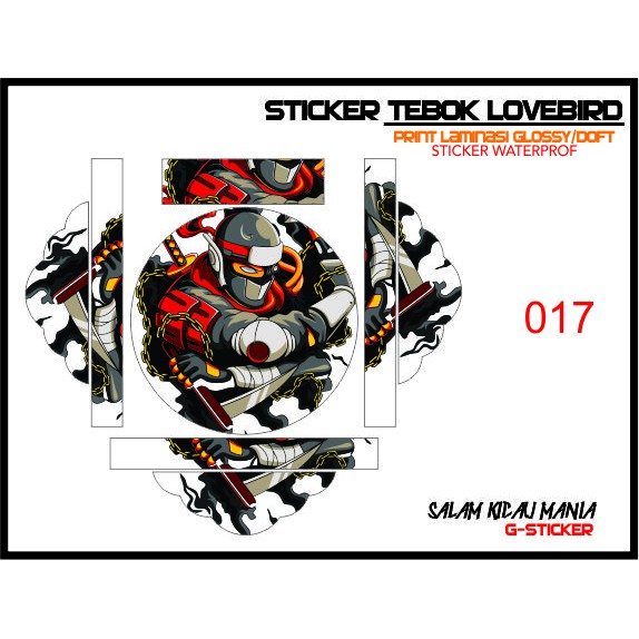 Detail Stiker Tebok Lovebird Nomer 35