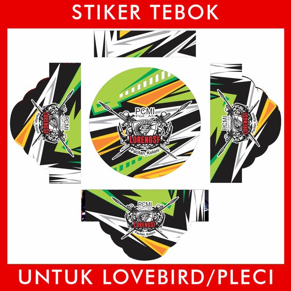 Detail Stiker Tebok Lovebird Nomer 40
