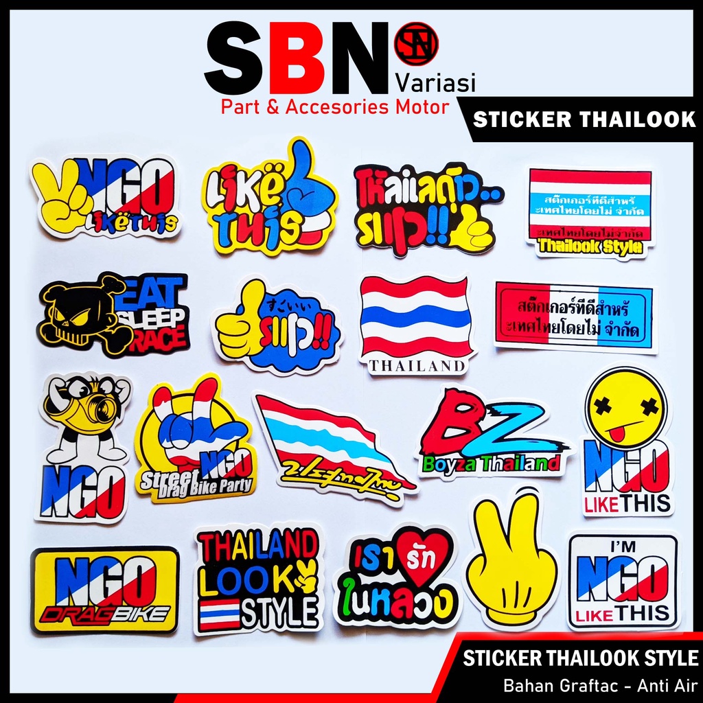 Detail Stiker Thailand Look Style Nomer 21