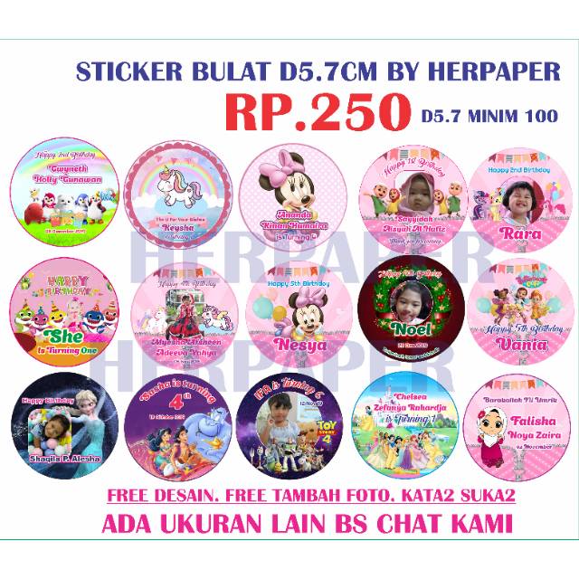 Detail Stiker Ulang Tahun Anak Perempuan Nomer 15