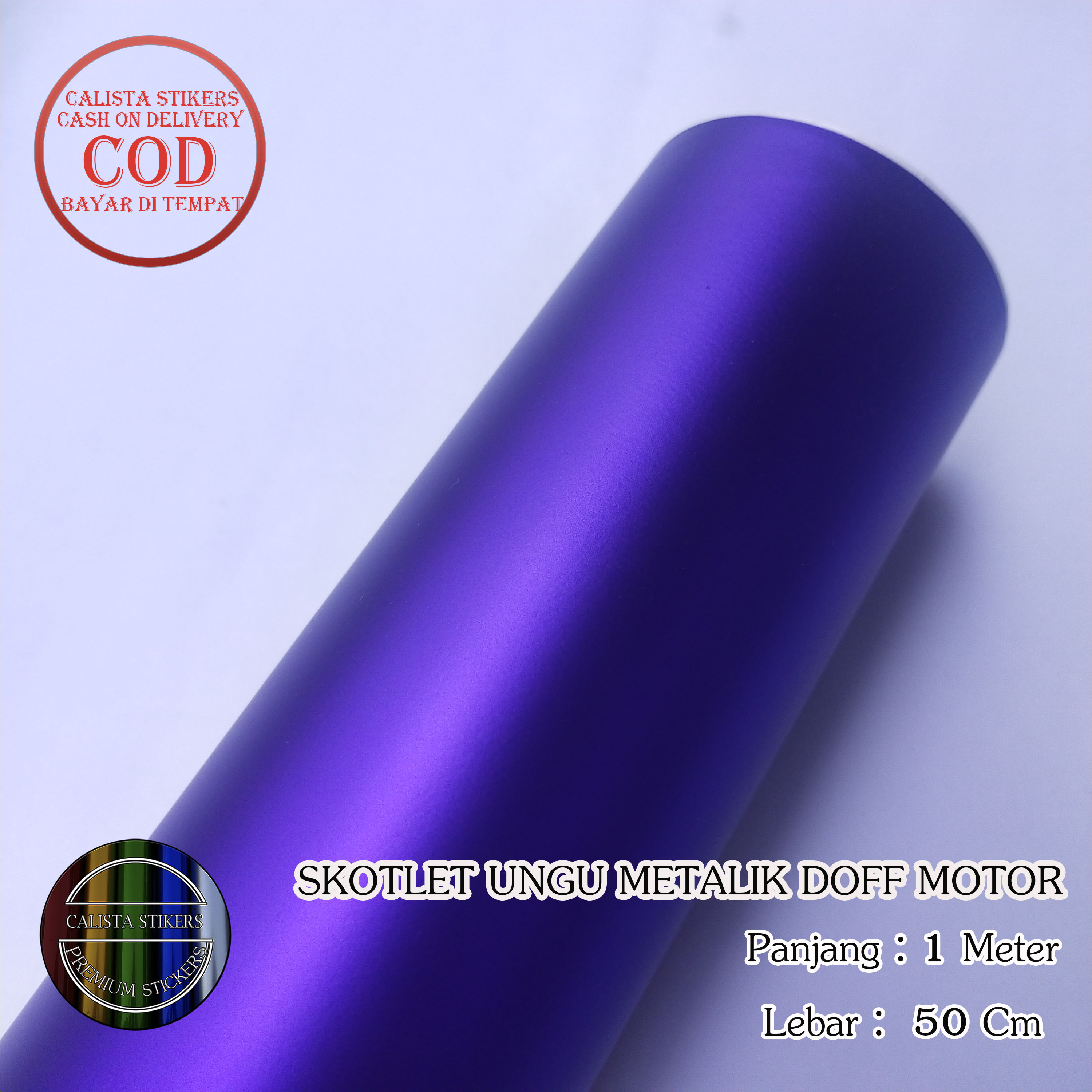 Detail Stiker Ungu Doff Nomer 15