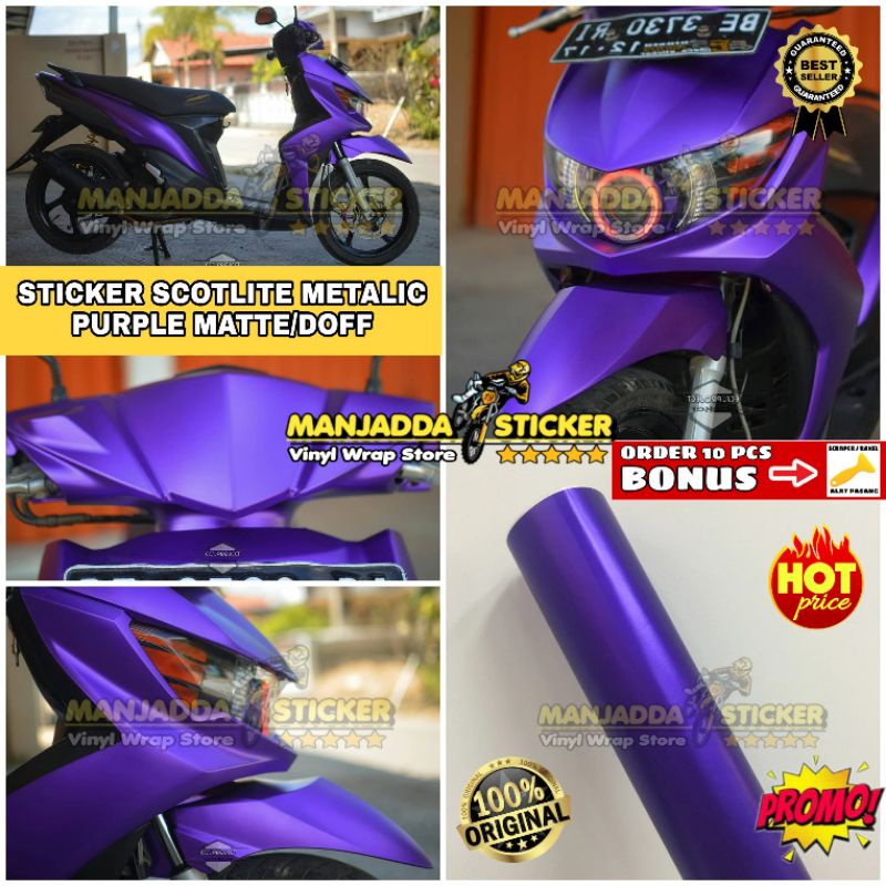Detail Stiker Ungu Doff Nomer 4