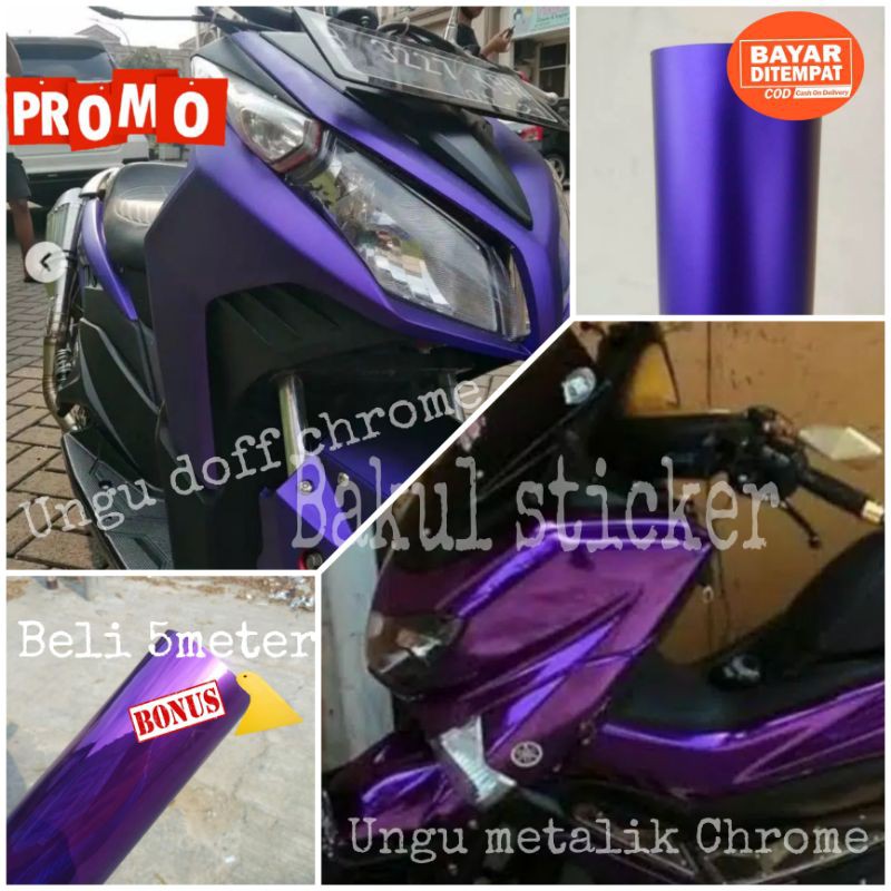 Detail Stiker Ungu Doff Nomer 10