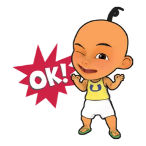 Detail Stiker Upin Ipin Nomer 8