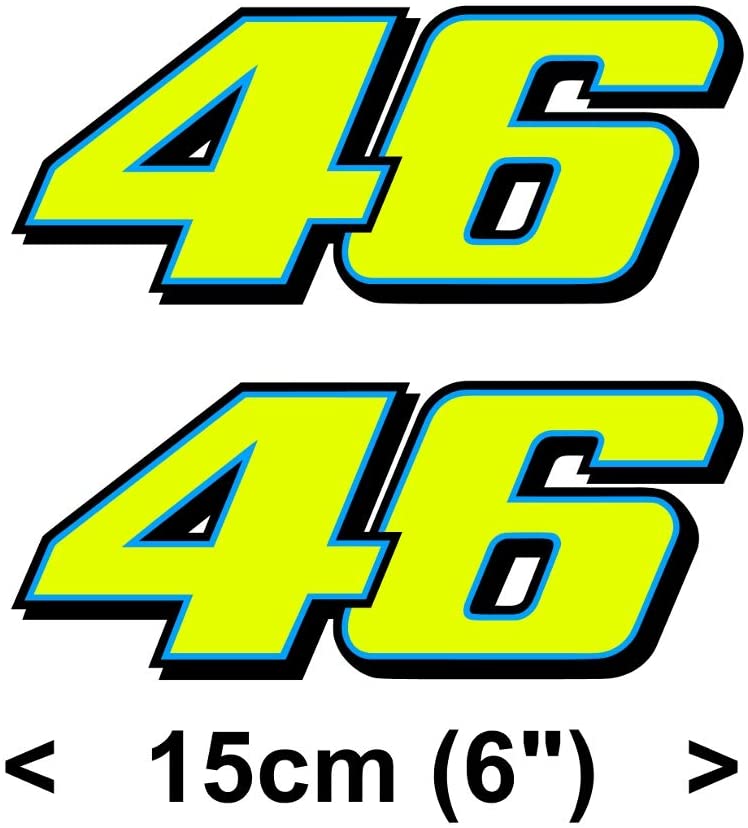 Detail Stiker Valentino Rossi 46 Nomer 2