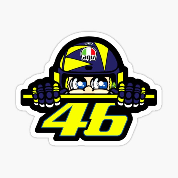 Detail Stiker Valentino Rossi 46 Nomer 16