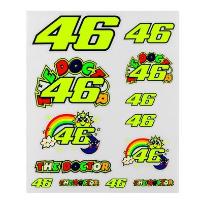 Detail Stiker Valentino Rossi 46 Nomer 34