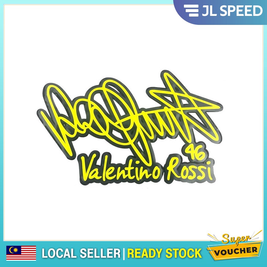 Detail Stiker Valentino Rossi 46 Nomer 45