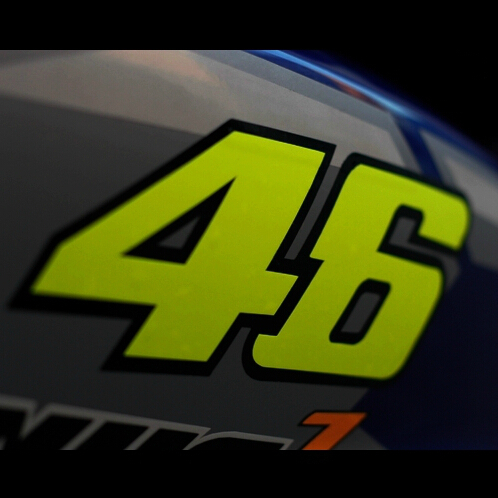 Detail Stiker Valentino Rossi 46 Nomer 6