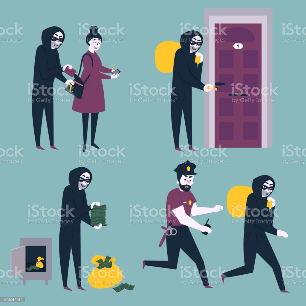 Detail Stock Photo Robber Or Burglar Nomer 47