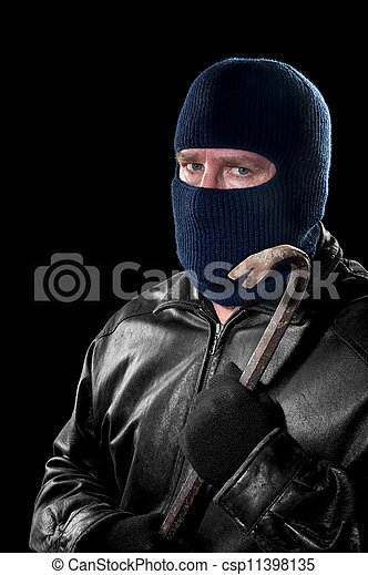 Detail Stock Photo Robber Or Burglar Nomer 48