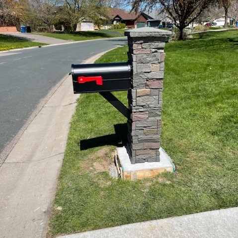 Detail Stone Column Mailbox Kit Nomer 30