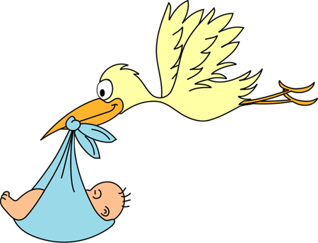 Detail Stork And Baby Clipart Nomer 2