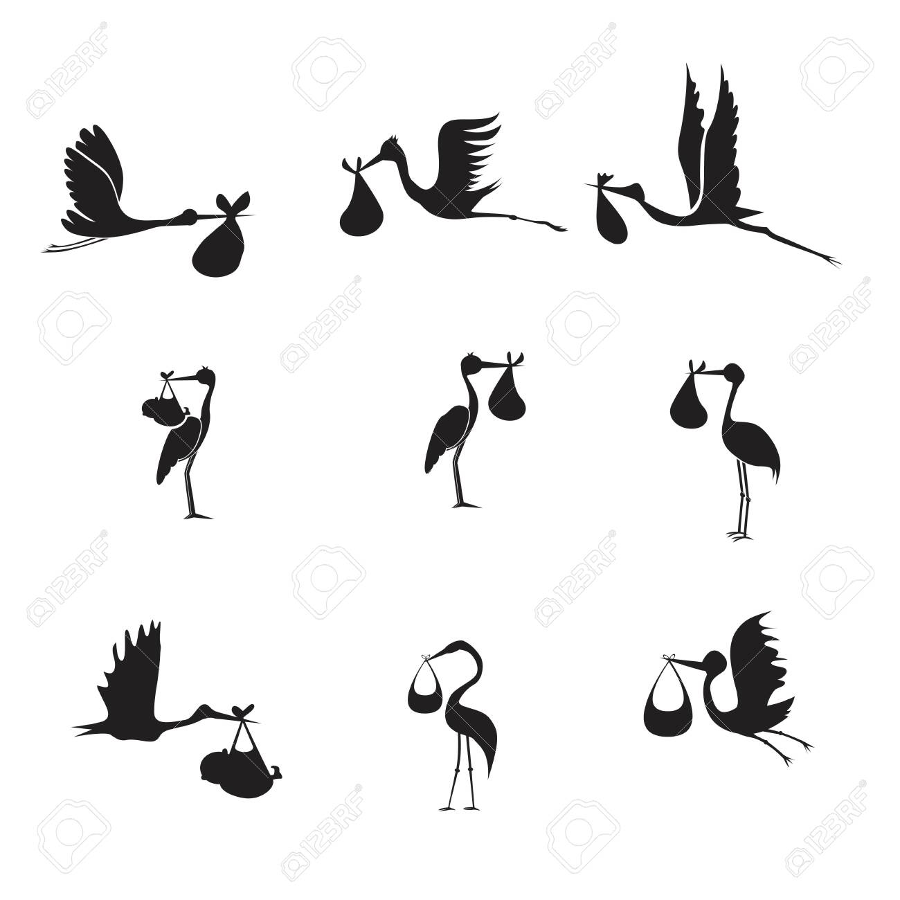 Detail Stork And Baby Clipart Nomer 24