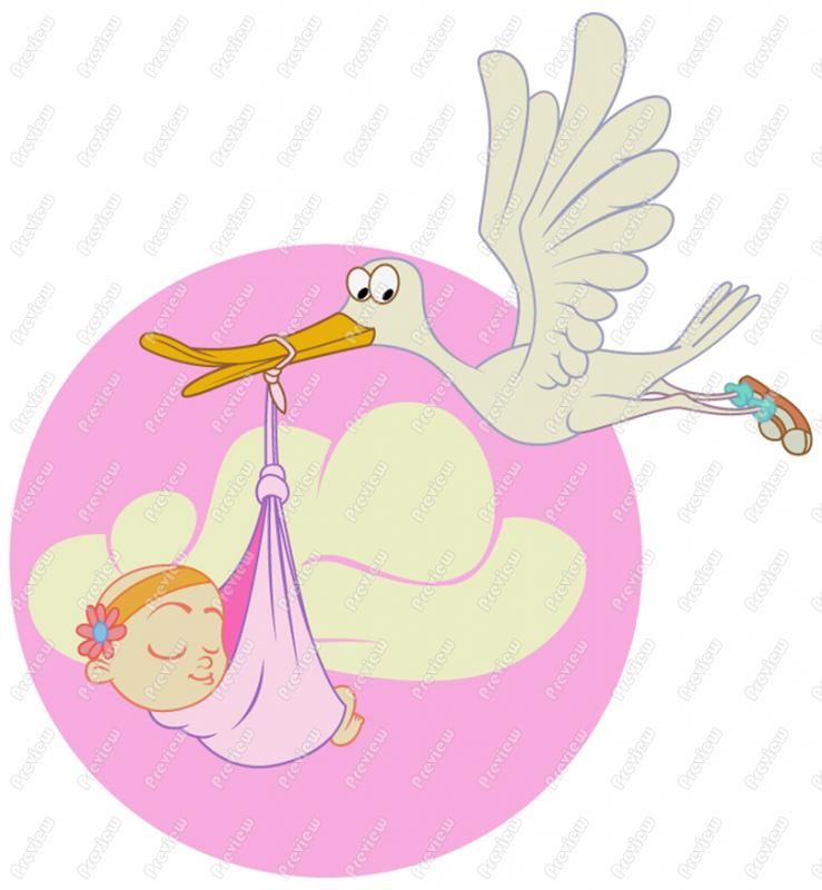 Detail Stork And Baby Clipart Nomer 51