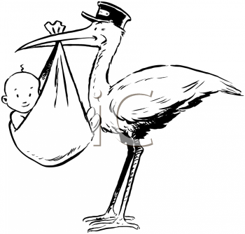 Detail Stork Baby Clipart Nomer 39