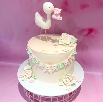 Detail Stork Baby Shower Cake Nomer 45