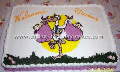 Detail Stork Baby Shower Cake Nomer 48