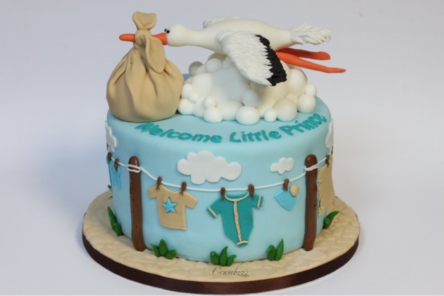 Detail Stork Baby Shower Cake Nomer 7