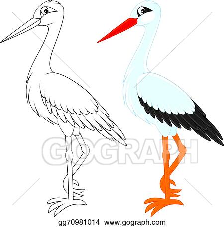Detail Stork Clipart Black And White Nomer 14