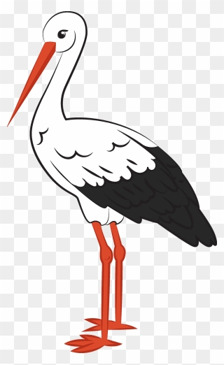 Detail Stork Clipart Black And White Nomer 16