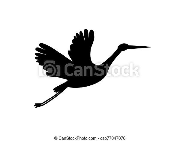 Detail Stork Silhouette Clip Art Nomer 47