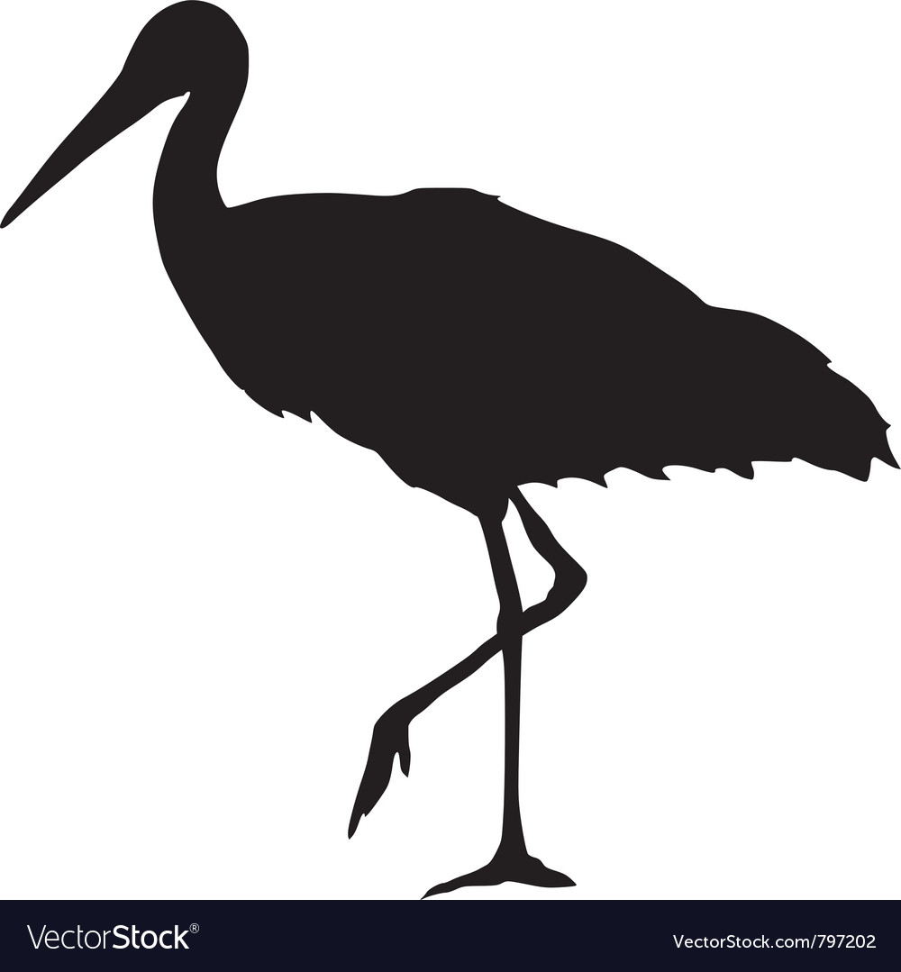 Detail Stork Silhouette Clip Art Nomer 6