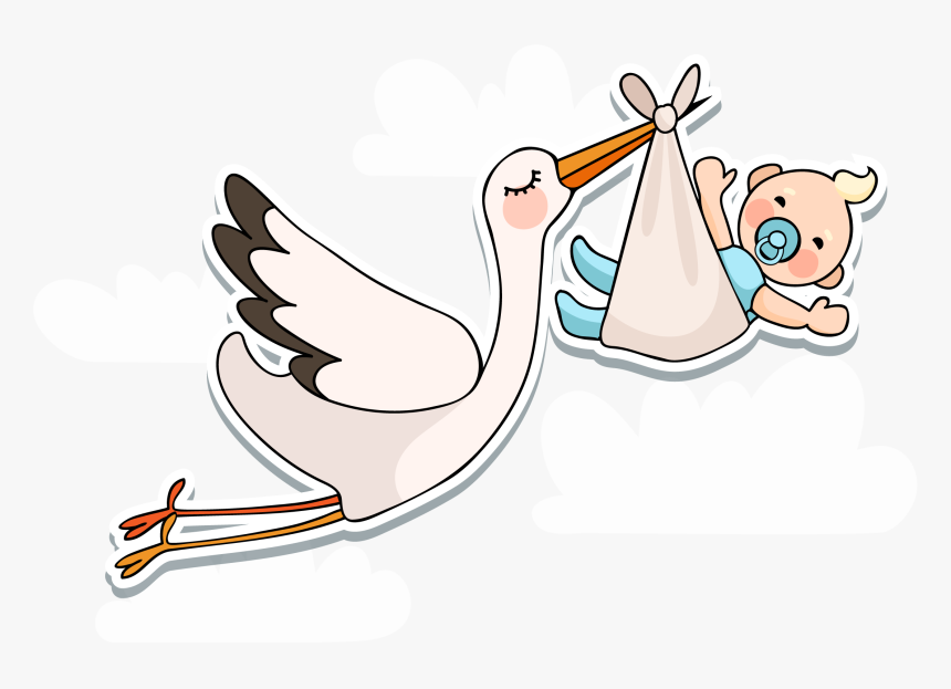 Detail Stork With Baby Clipart Nomer 20