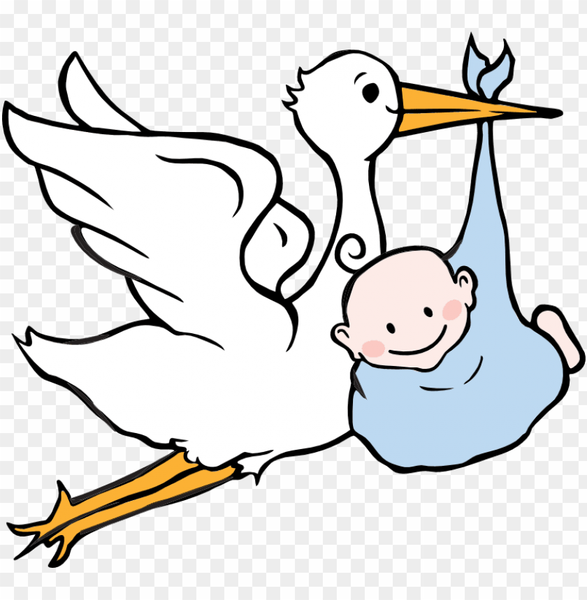 Detail Stork With Baby Clipart Nomer 3