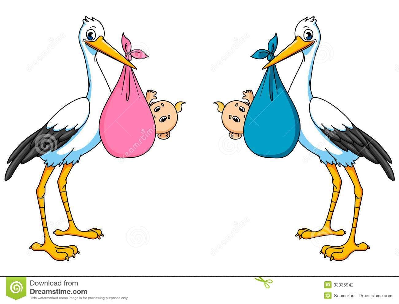 Detail Stork With Baby Clipart Nomer 35