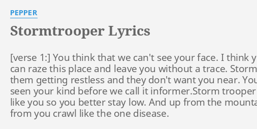 Detail Stormtrooper Lyrics Nomer 4