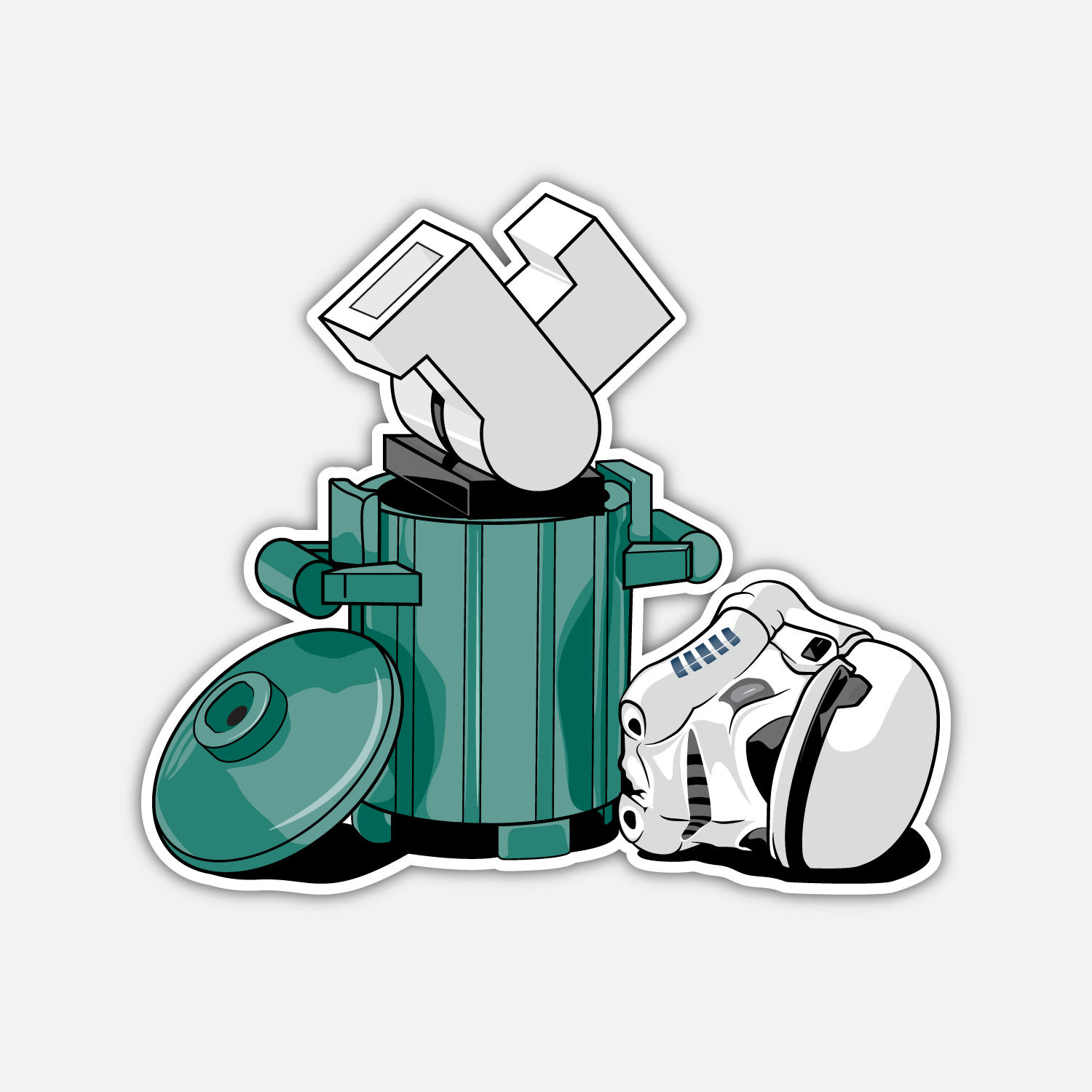 Detail Stormtrooper Sticker Small Nomer 32