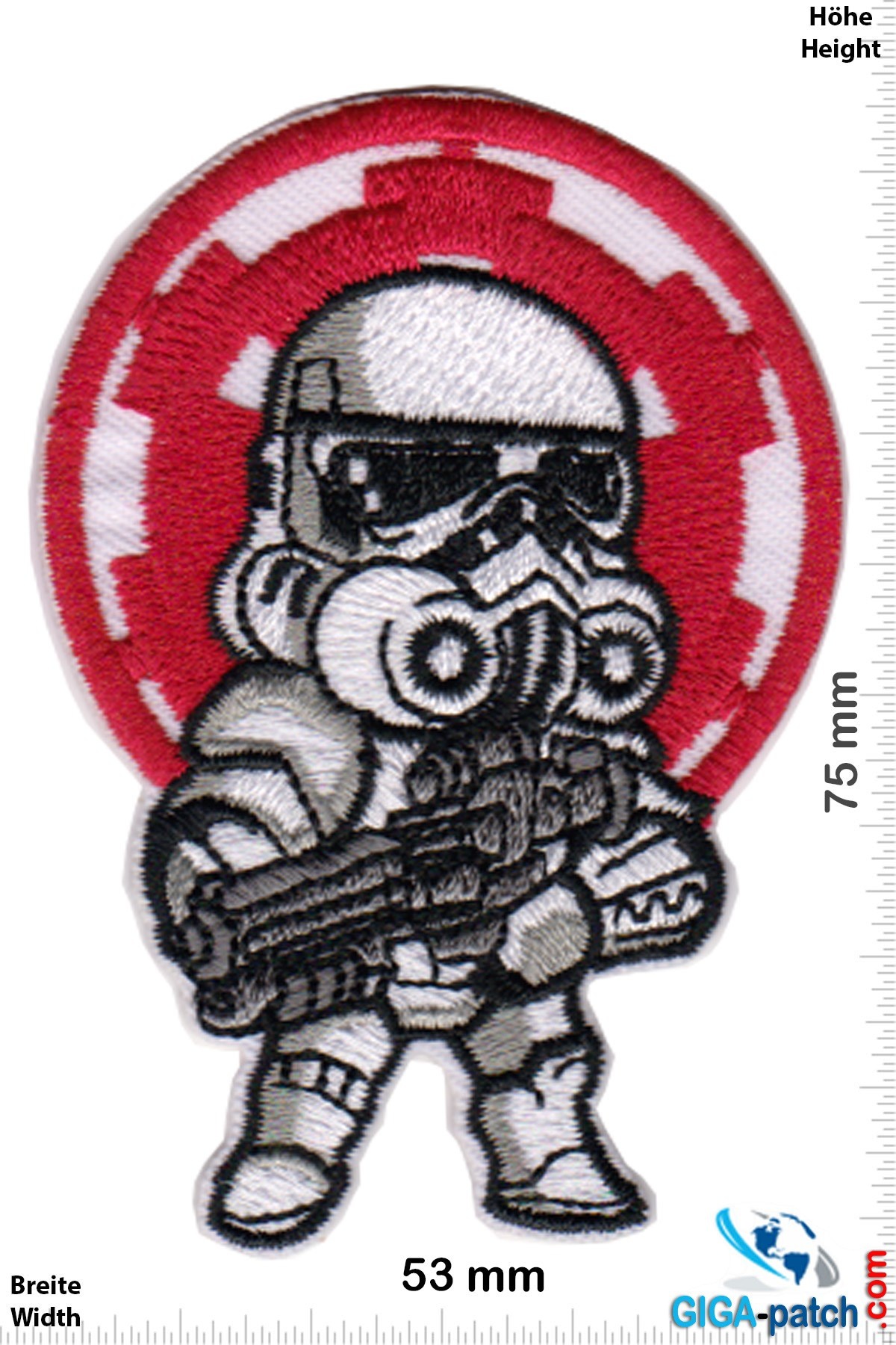 Detail Stormtrooper Sticker Small Nomer 37