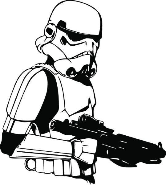 Detail Stormtrooper Sticker Small Nomer 6