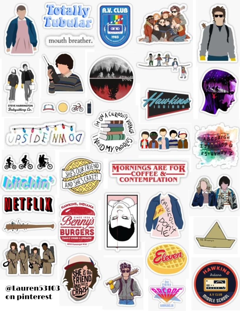 Detail Stranger Things Sticker Nomer 10