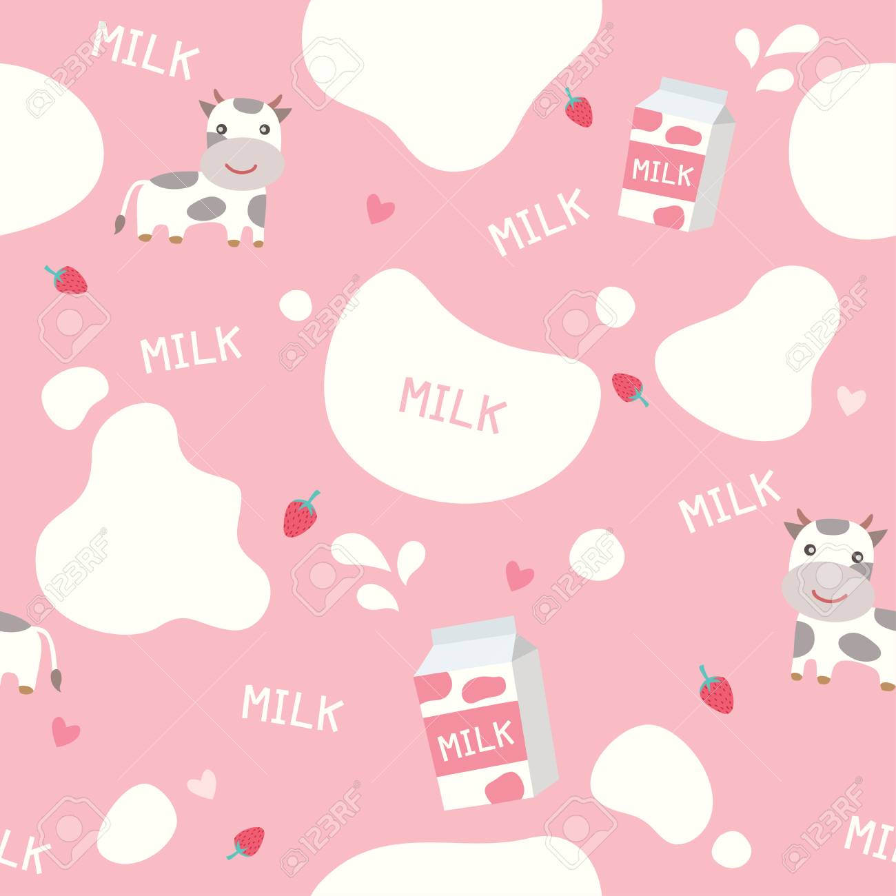 Detail Strawberry Cow Background Nomer 29