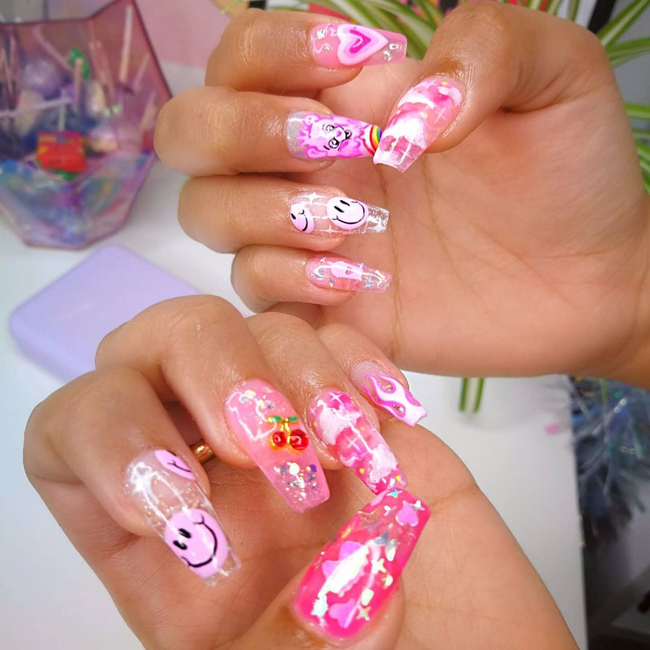Detail Strawberry Cow Nails Nomer 50