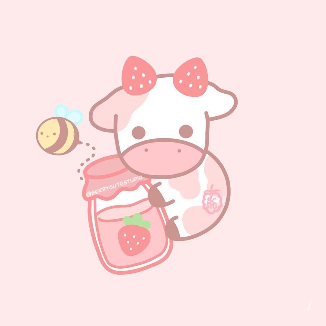 Detail Strawberry Cow Pictures Cute Nomer 2