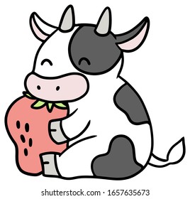 Detail Strawberry Cow Pictures Cute Nomer 6