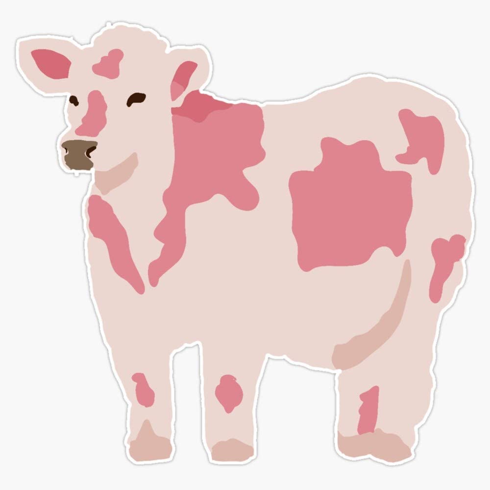 Detail Strawberry Cow Stickers Nomer 11