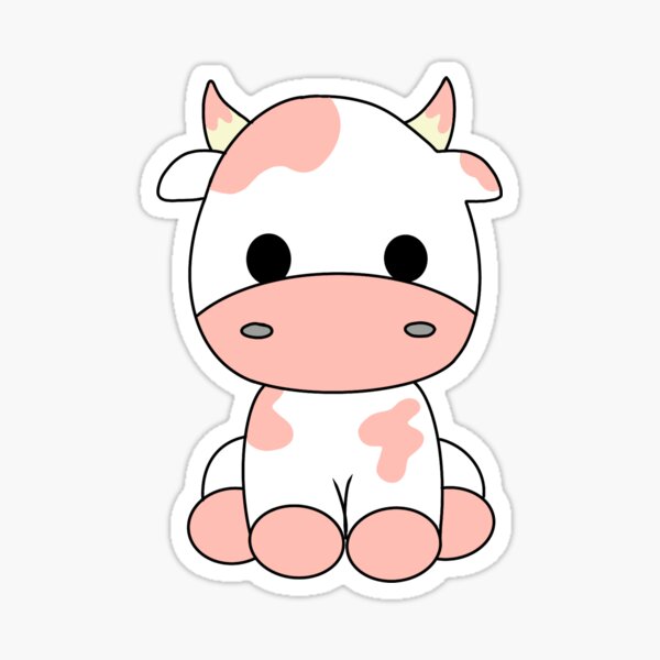 Detail Strawberry Cow Stickers Nomer 16