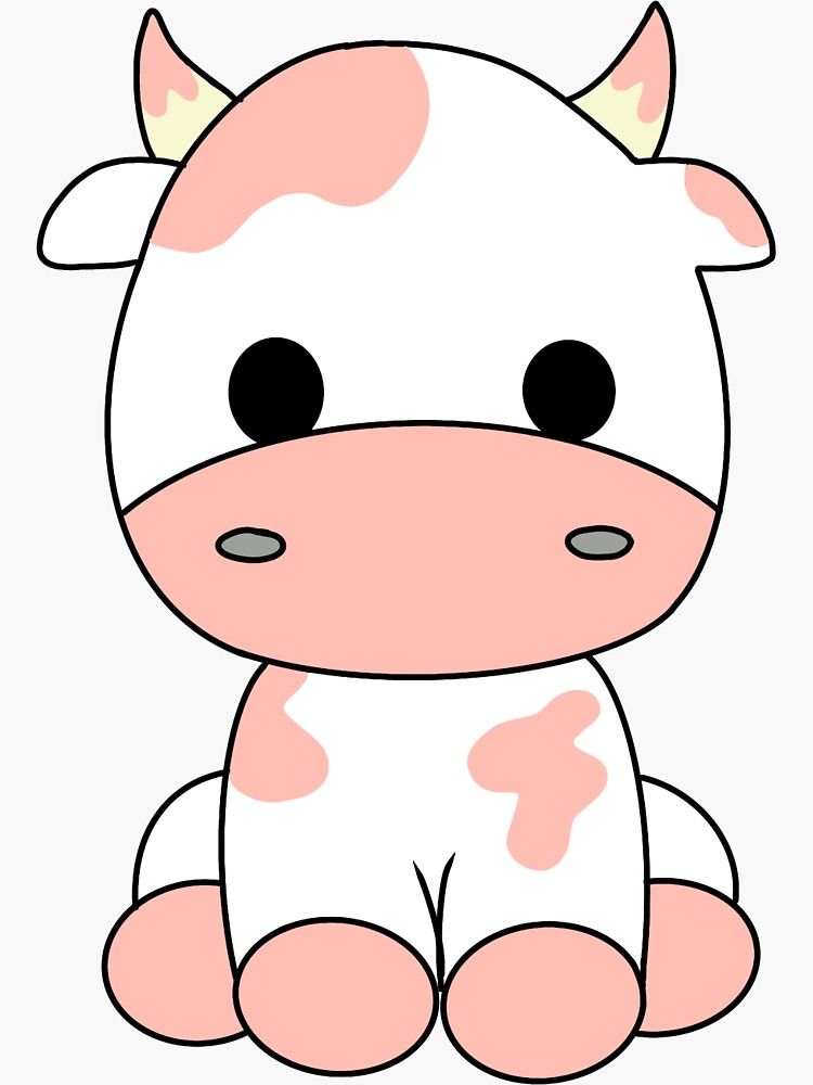 Detail Strawberry Cow Stickers Nomer 41