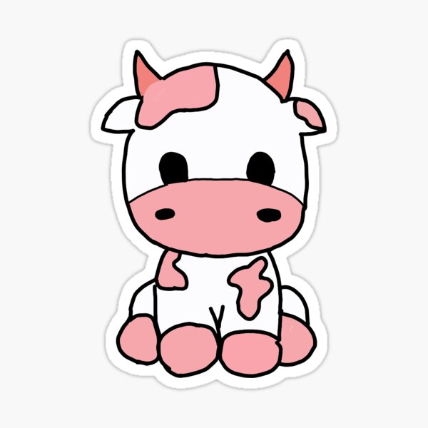 Detail Strawberry Cow Stickers Nomer 54