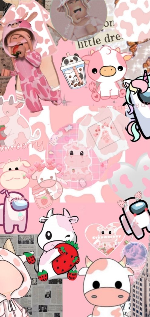 Detail Strawberry Cow Wallpaper Iphone Nomer 17