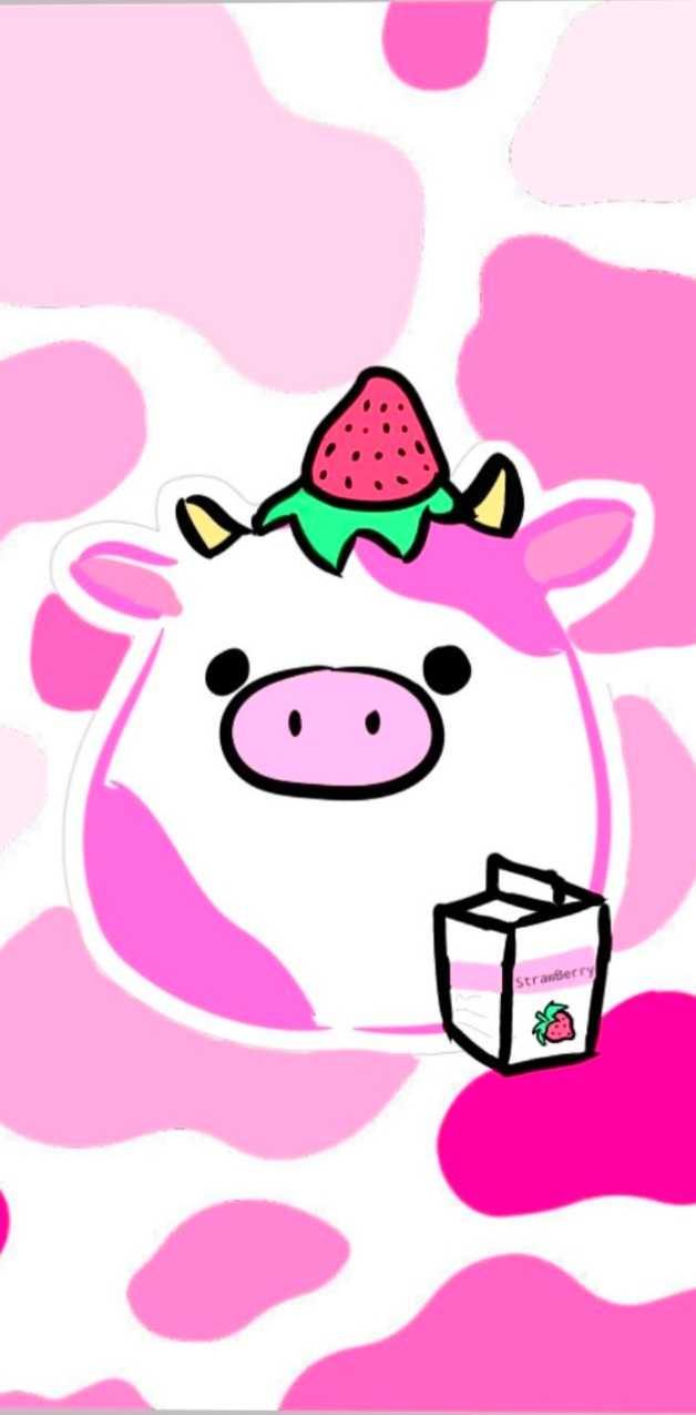 Detail Strawberry Cow Wallpaper Iphone Nomer 19