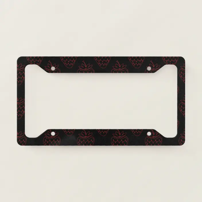 Detail Strawberry License Plate Frame Nomer 15