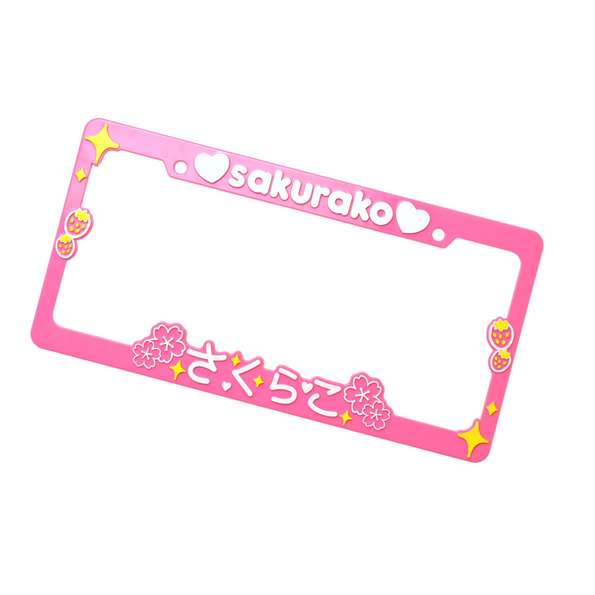 Detail Strawberry License Plate Frame Nomer 20