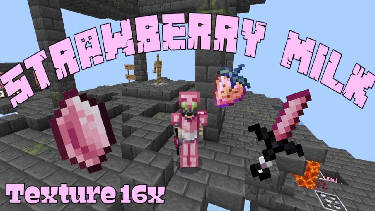 Detail Strawberry Milk Minecraft Texture Pack Nomer 3